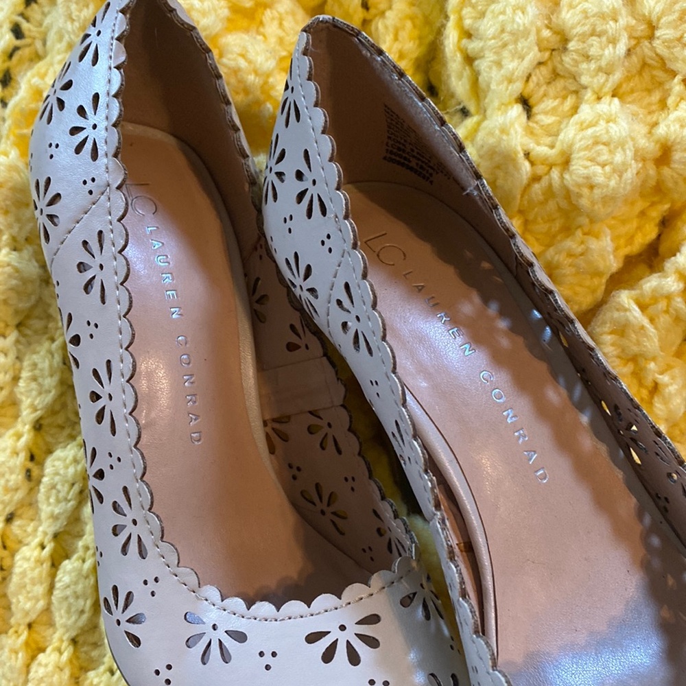 New Lauren Conrad floral heels